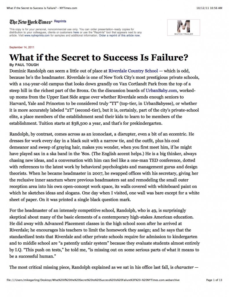 What if the Secret to Success is Failure? Inflexion(01)