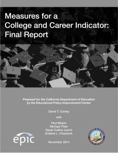 Measures for a College and Career Indicator: Final Report (cover image)