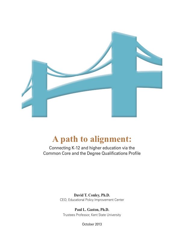 The white paper begins with a description of the CCSS and an assessment of their significance. A following analysis then explains why the CCSS, while necessary, are not sufficient as a platform for college success. A corresponding explanation of the DQP clarifies the prompts that led to its development, describes its structure, and offers some guidance for interpreting the outcomes that it defines.