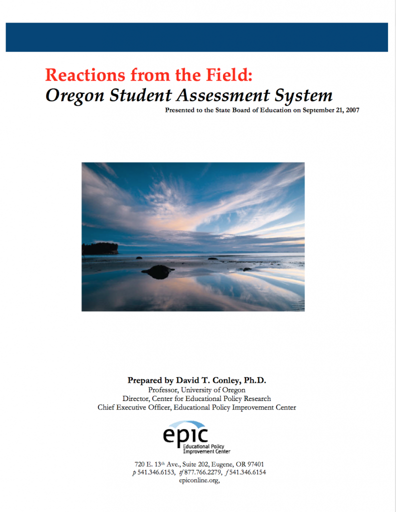 Reactions from the Field Cover Page