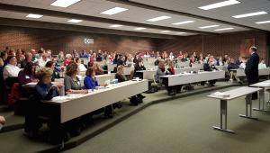 audience at Sauk Valley keynote presentation